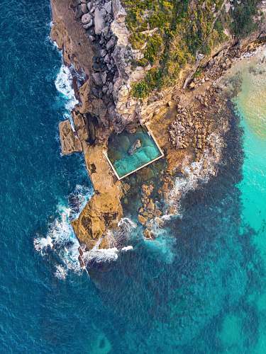 north curl curl aerial photography of island australia